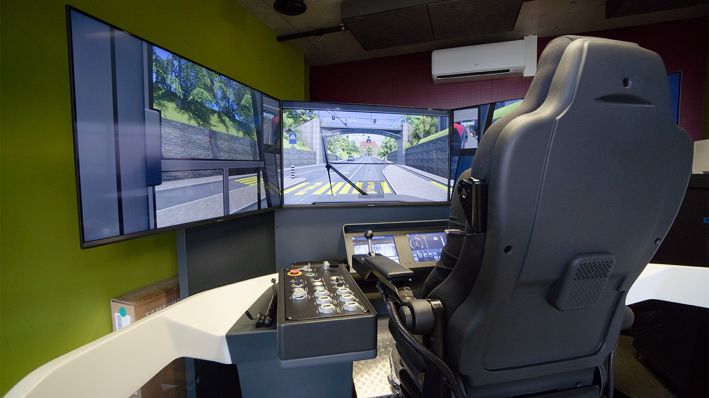 Fahrsimulator für Tramlink in Betrieb