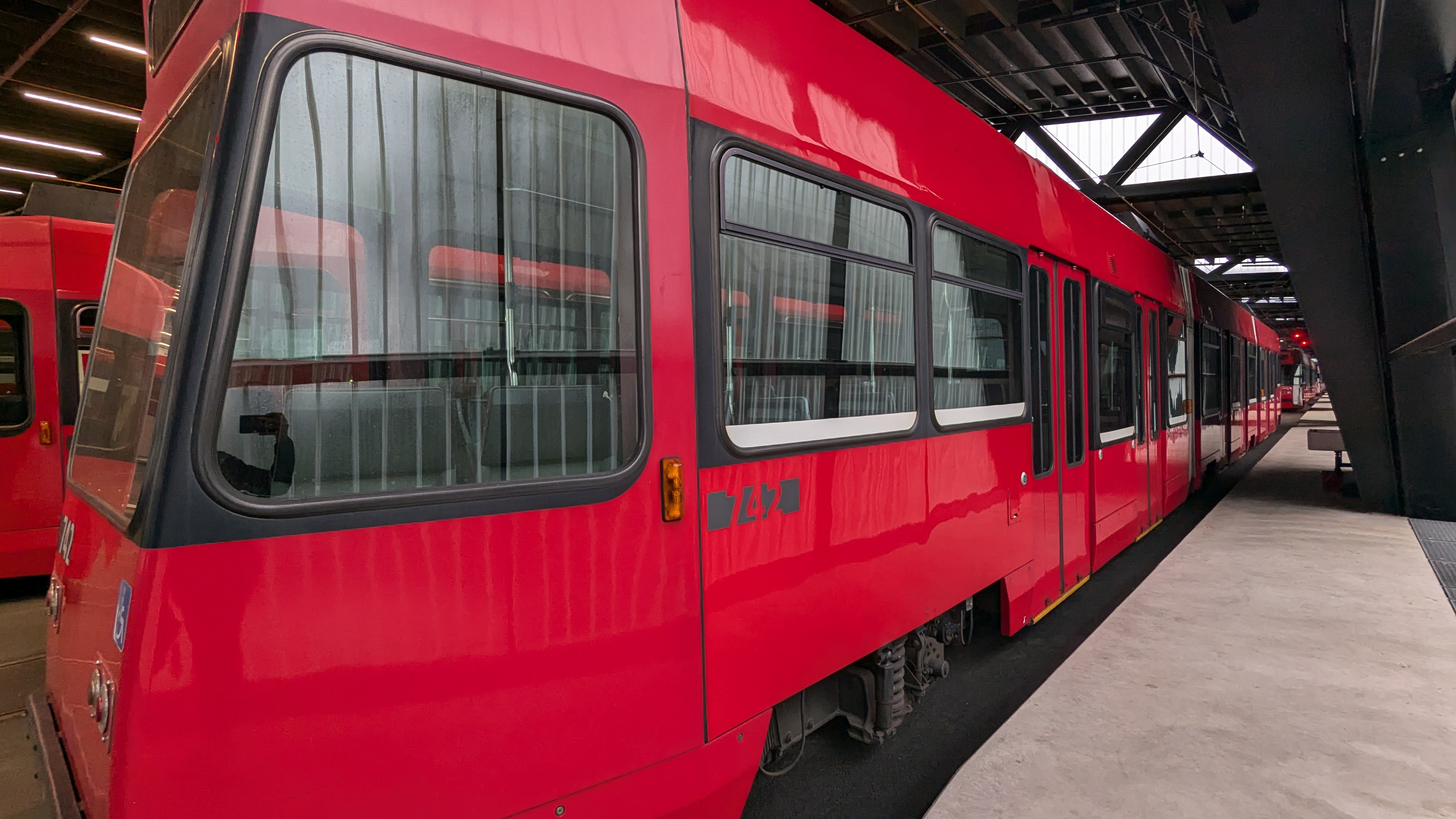 Vevey-Tram ohne Beklebung