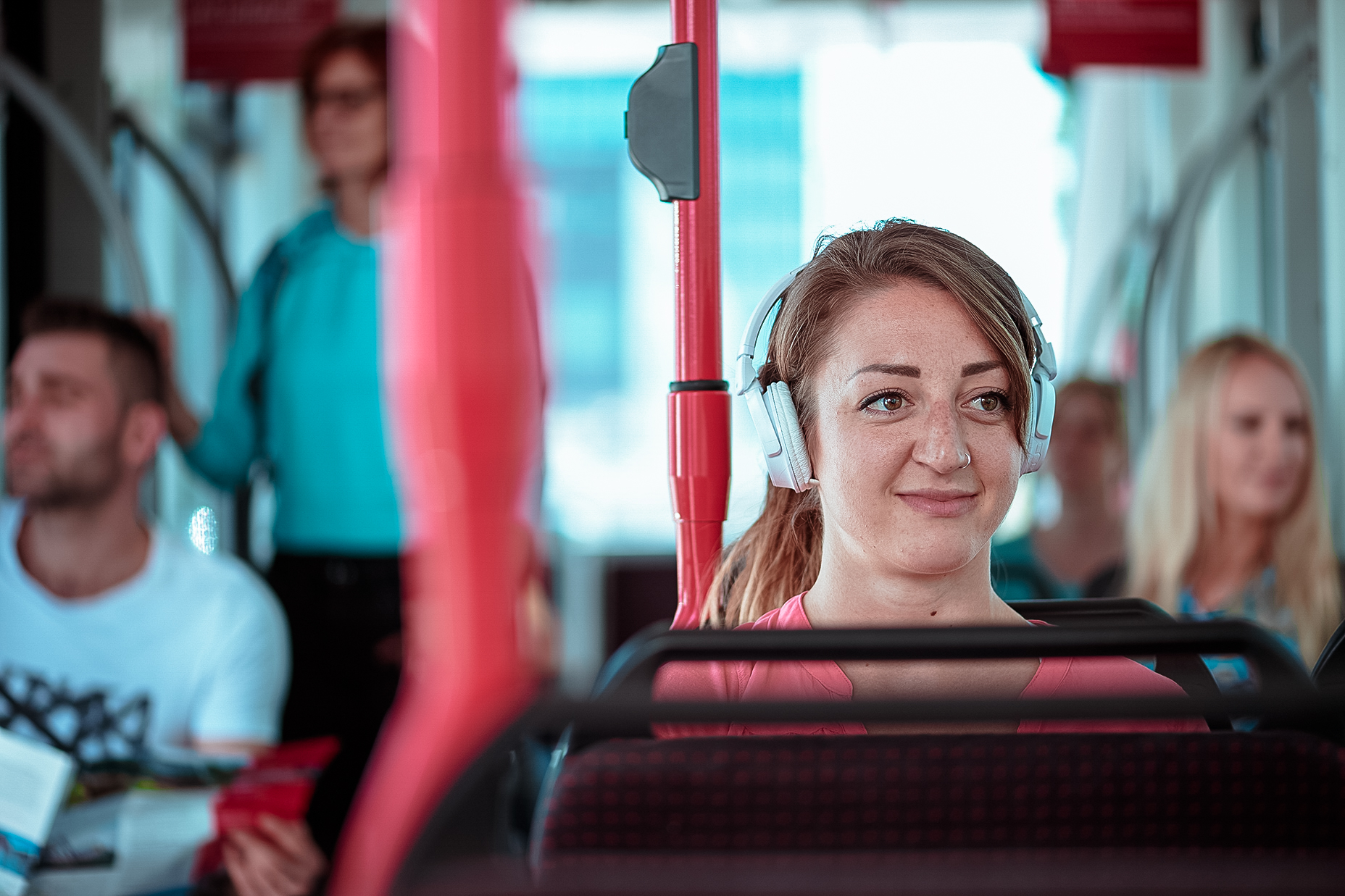 Fahrgäste im Tram