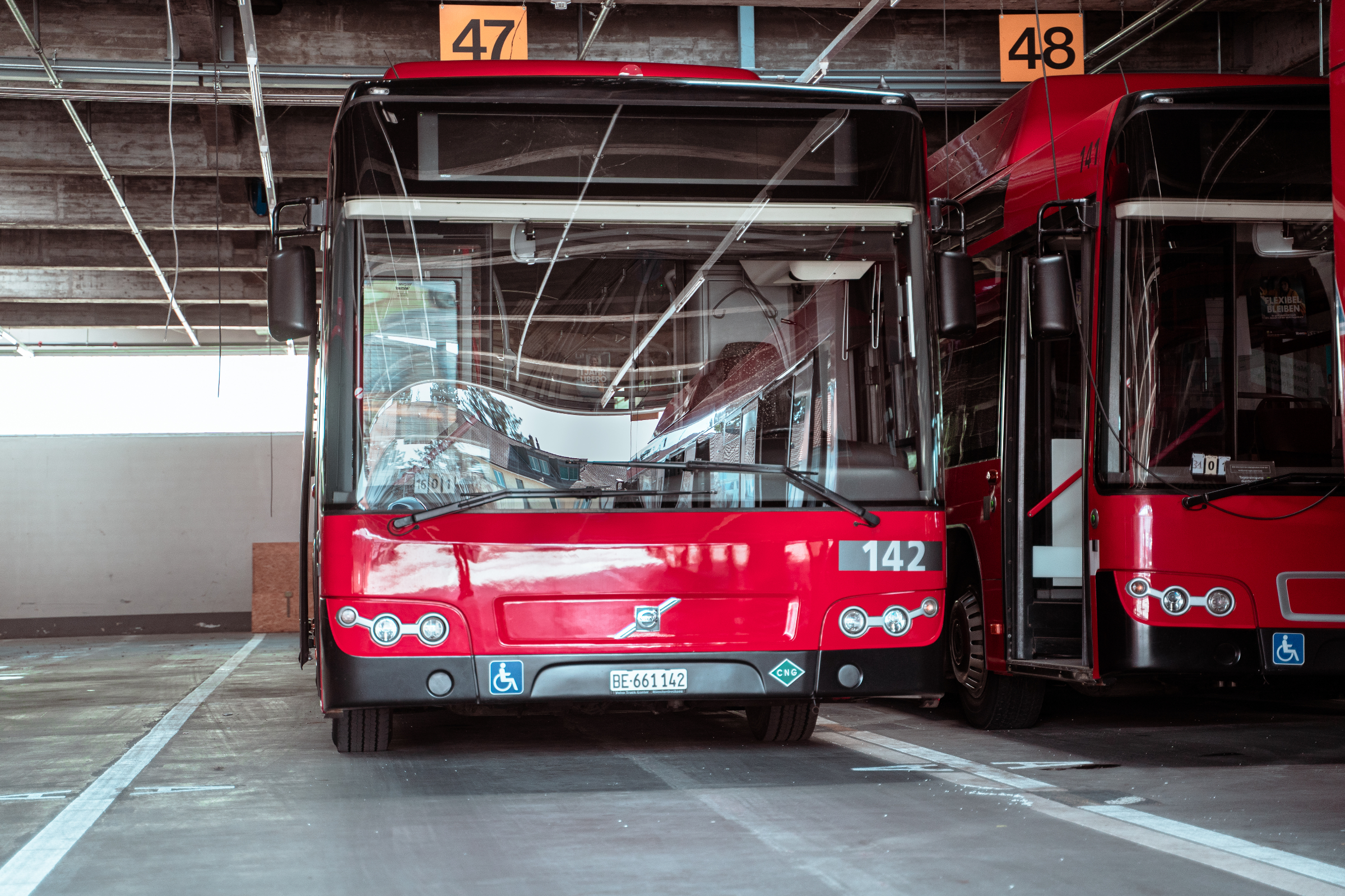 Der Gasbus von Volvo im Depot