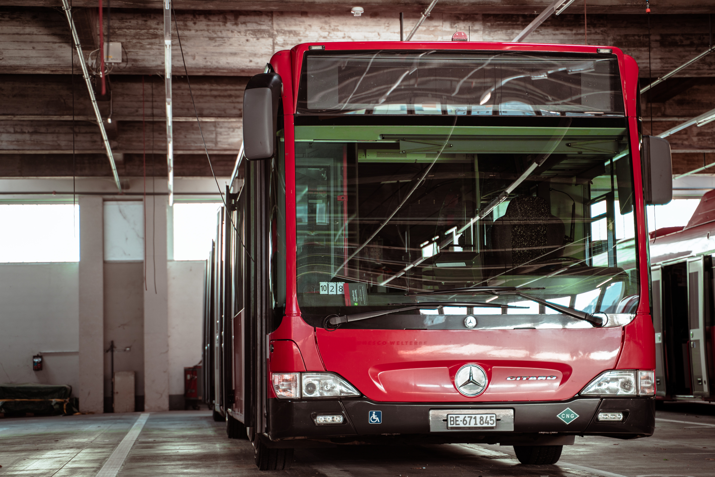 Der Mercedes Citaro G im Depot