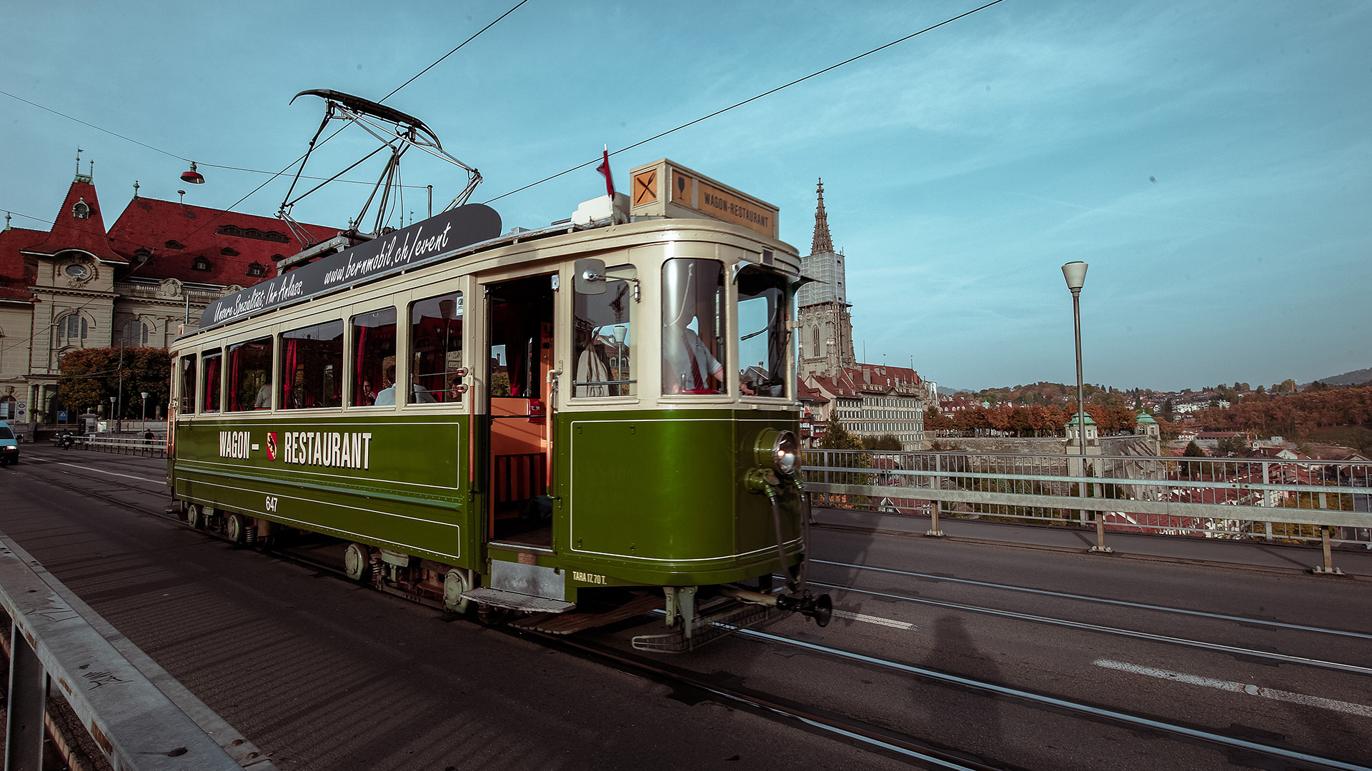 Das Wagon-Restaurant von auf der Kirchenfeldbrücke