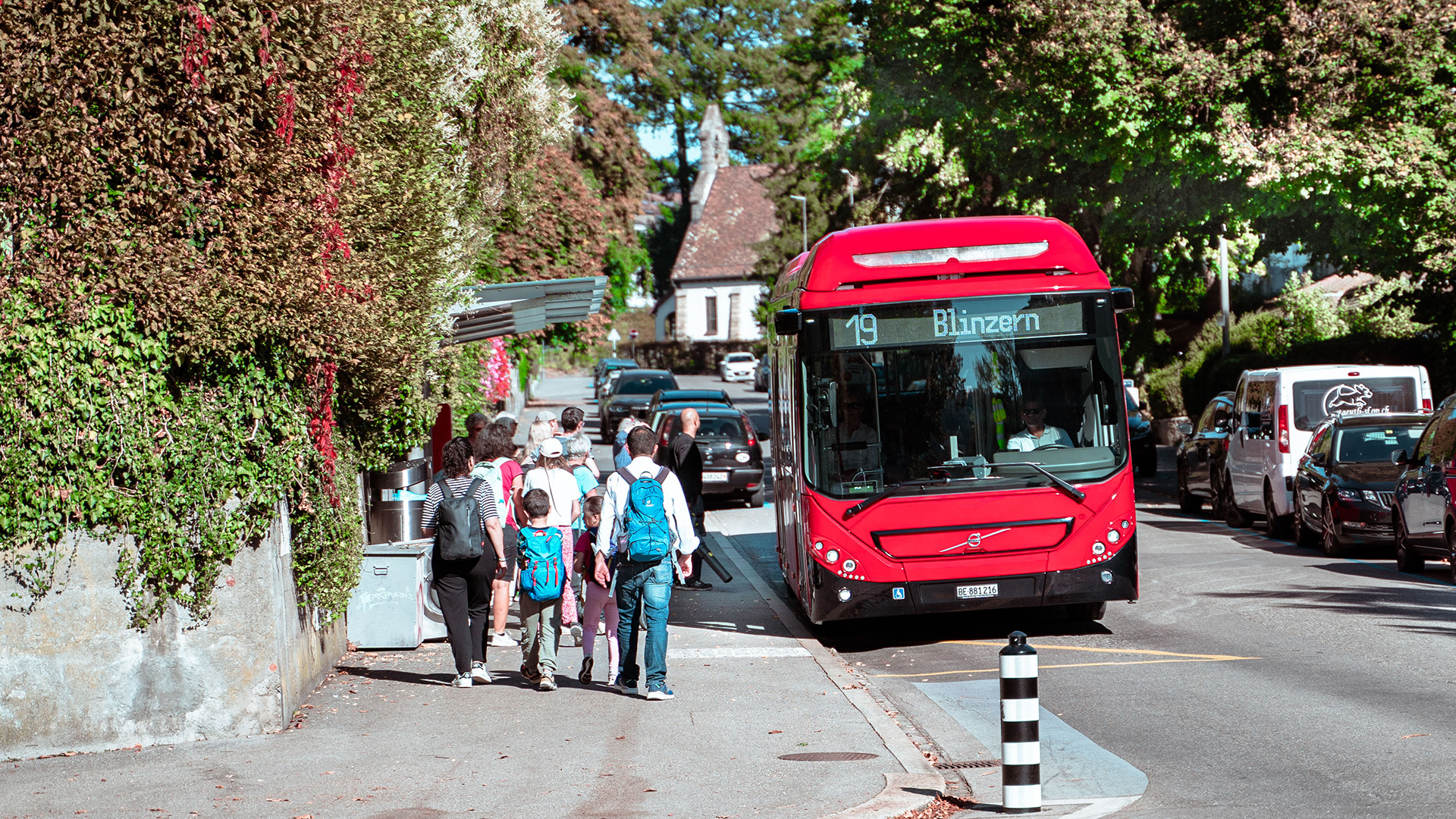 Linie 19 Tierpark Bern mit Fahrgästen