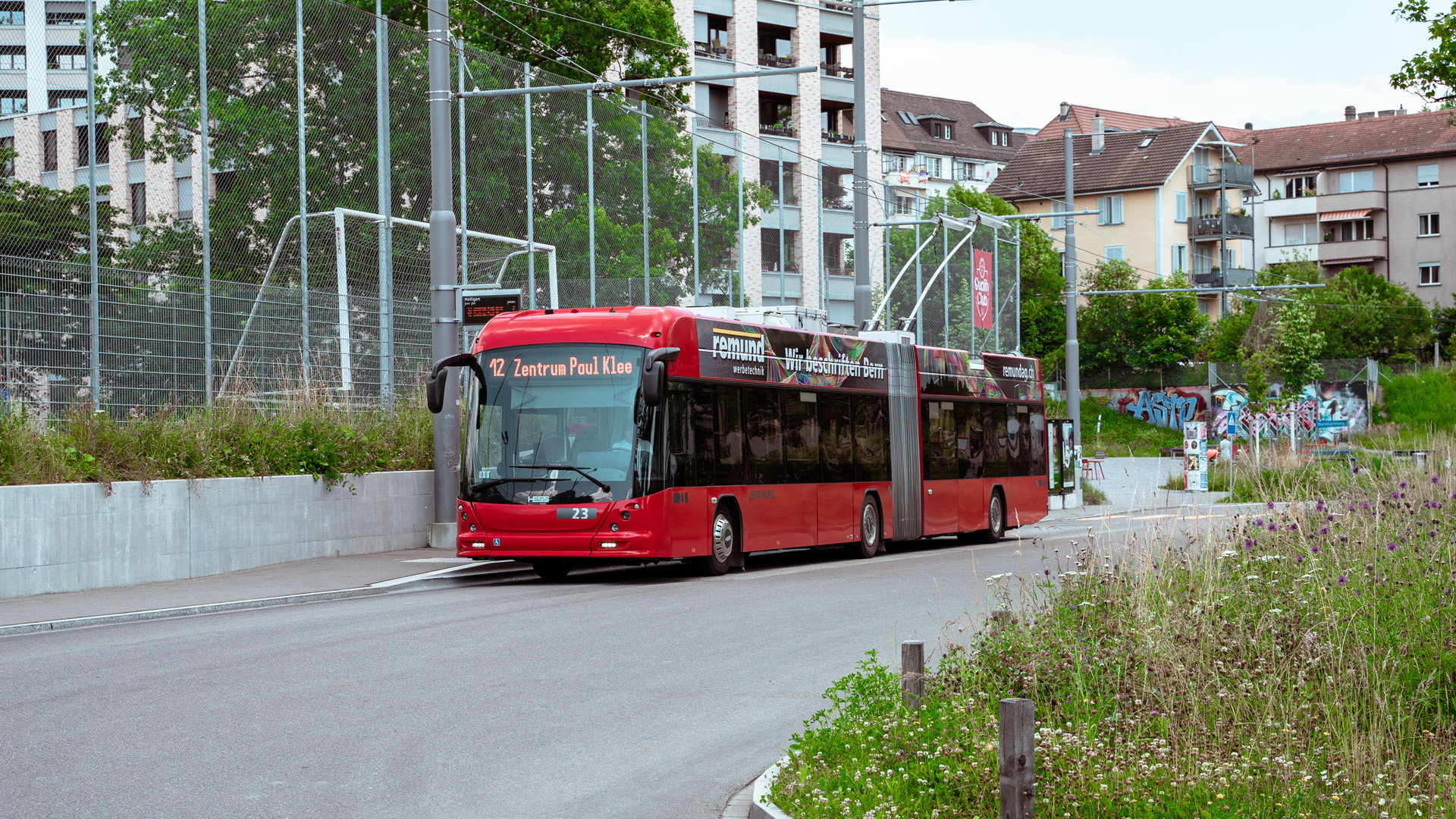 Endhaltestelle Linie 12 Holligen