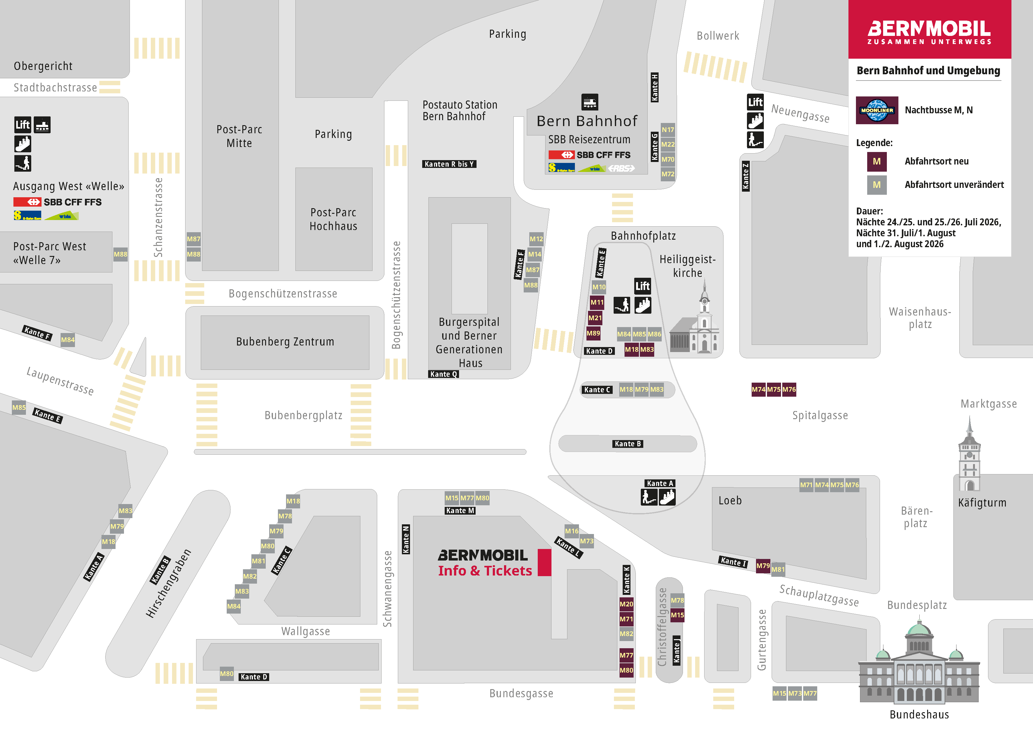 Kantenplan Unterhaltsarbeiten Raum Bahnhof Bern MOONLINER 02