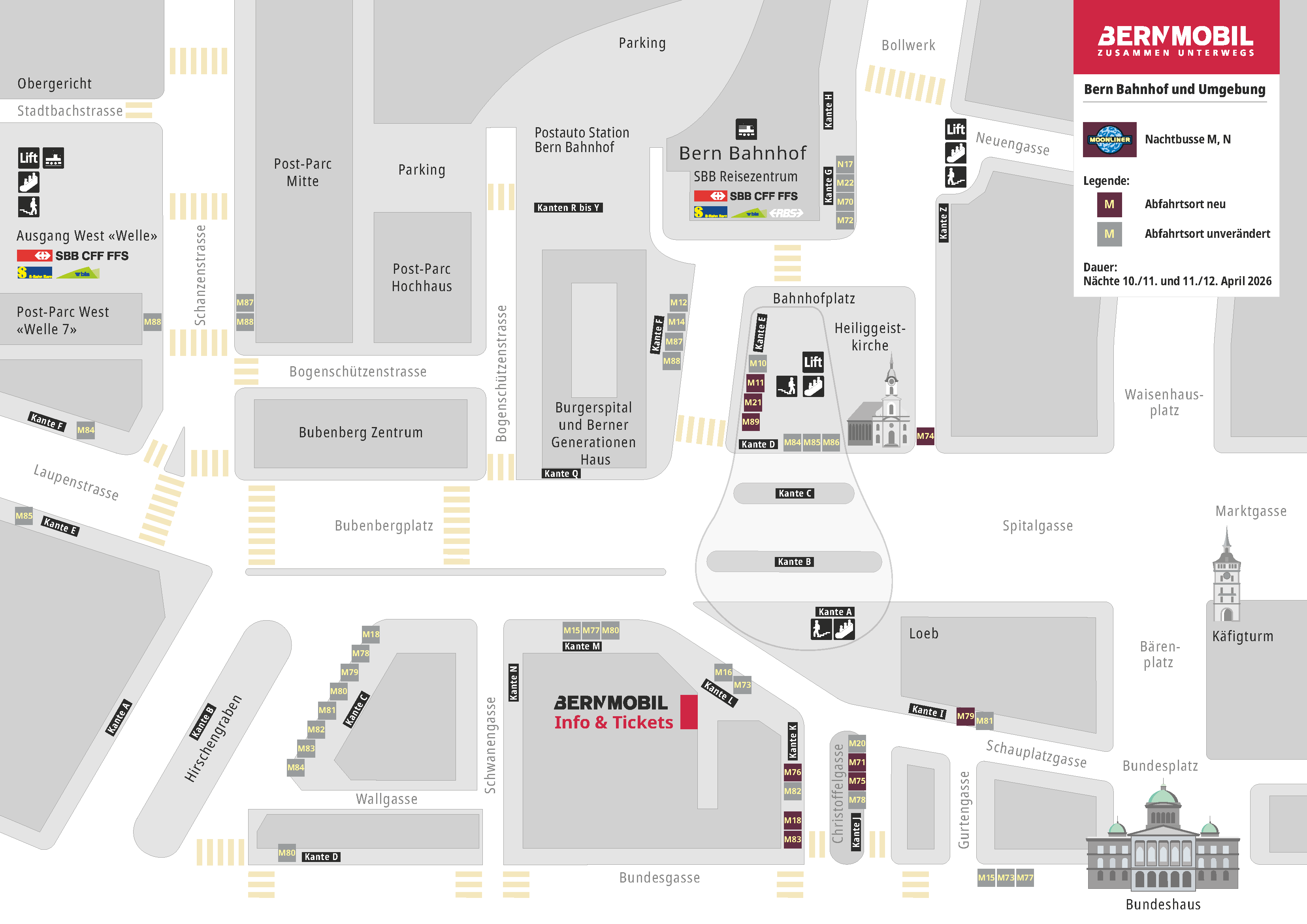 Kantenplan Unterhaltsarbeiten Raum Bahnhof Bern MOONLINER 01